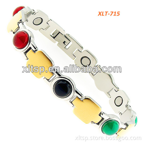 XLT-715 Health Titanium Magnetic Stone Bracelet, Lucky Natural Stone Bead Bracelet